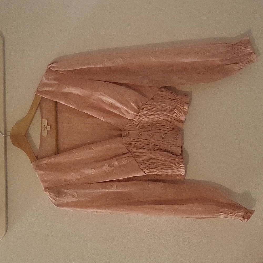 Melon long sleeve crop top